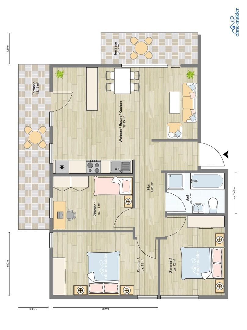 Grundriss Wohnung