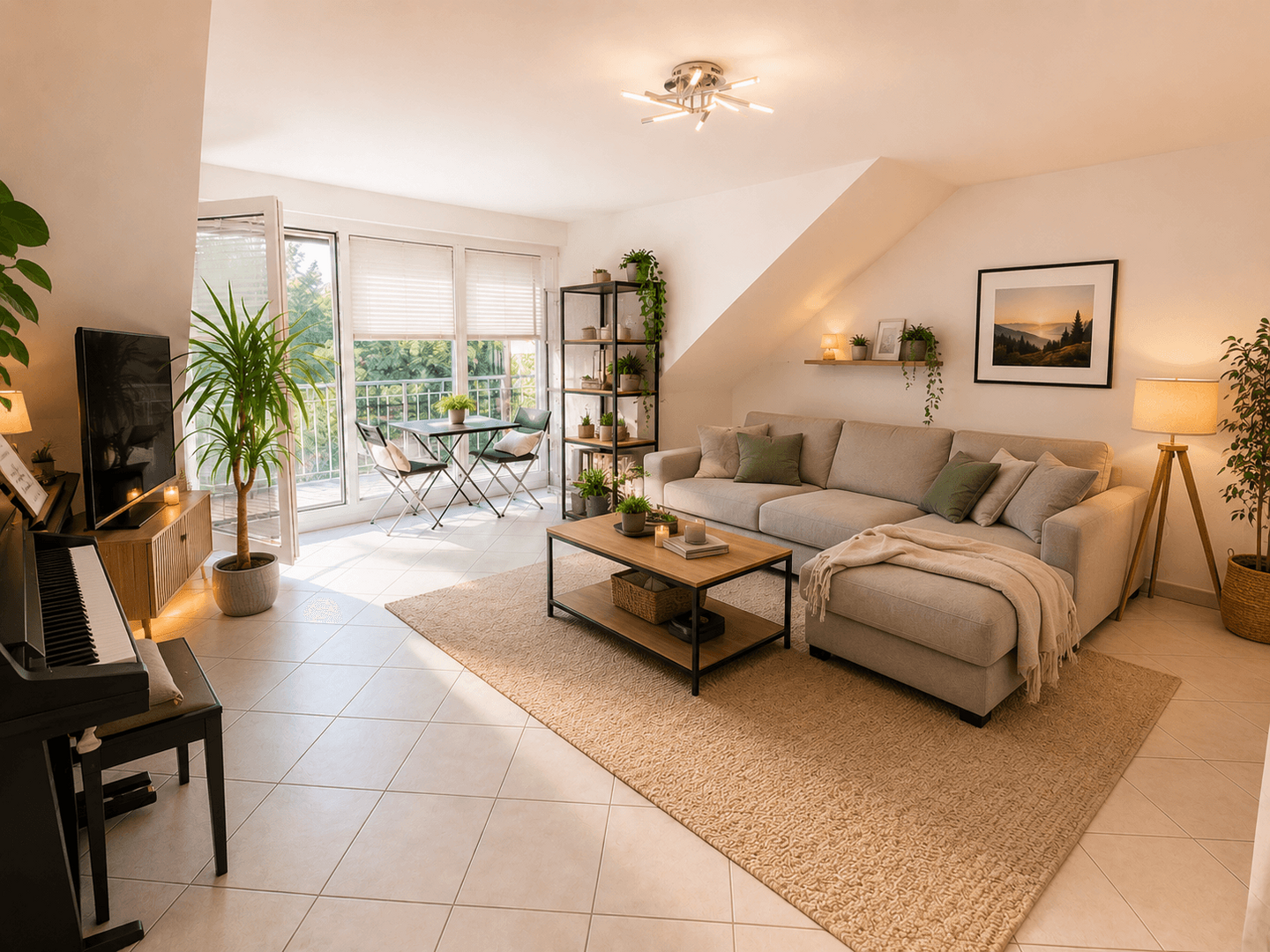 Blick in das Wohnzimmer