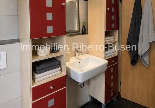 Das Badezimmer im Erdgeschoss