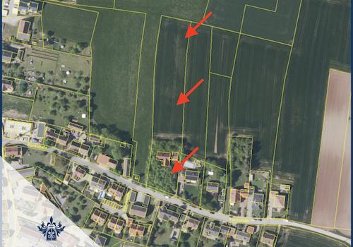 Parzellarkarte mit Luftbild