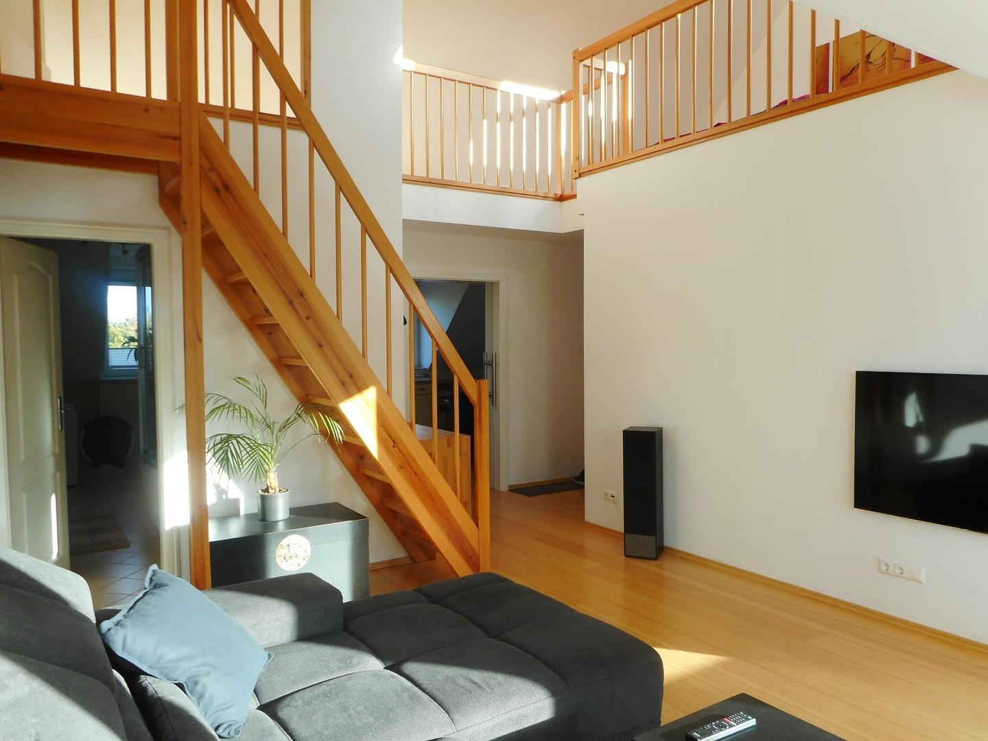 Wohnzimmer, Blick zur Küche