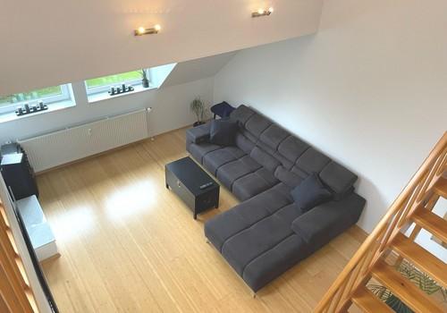Wohnzimmer von der Galerie aus