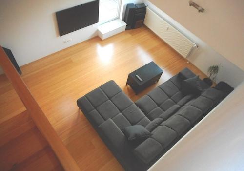 Wohnzimmer von der Galerie aus