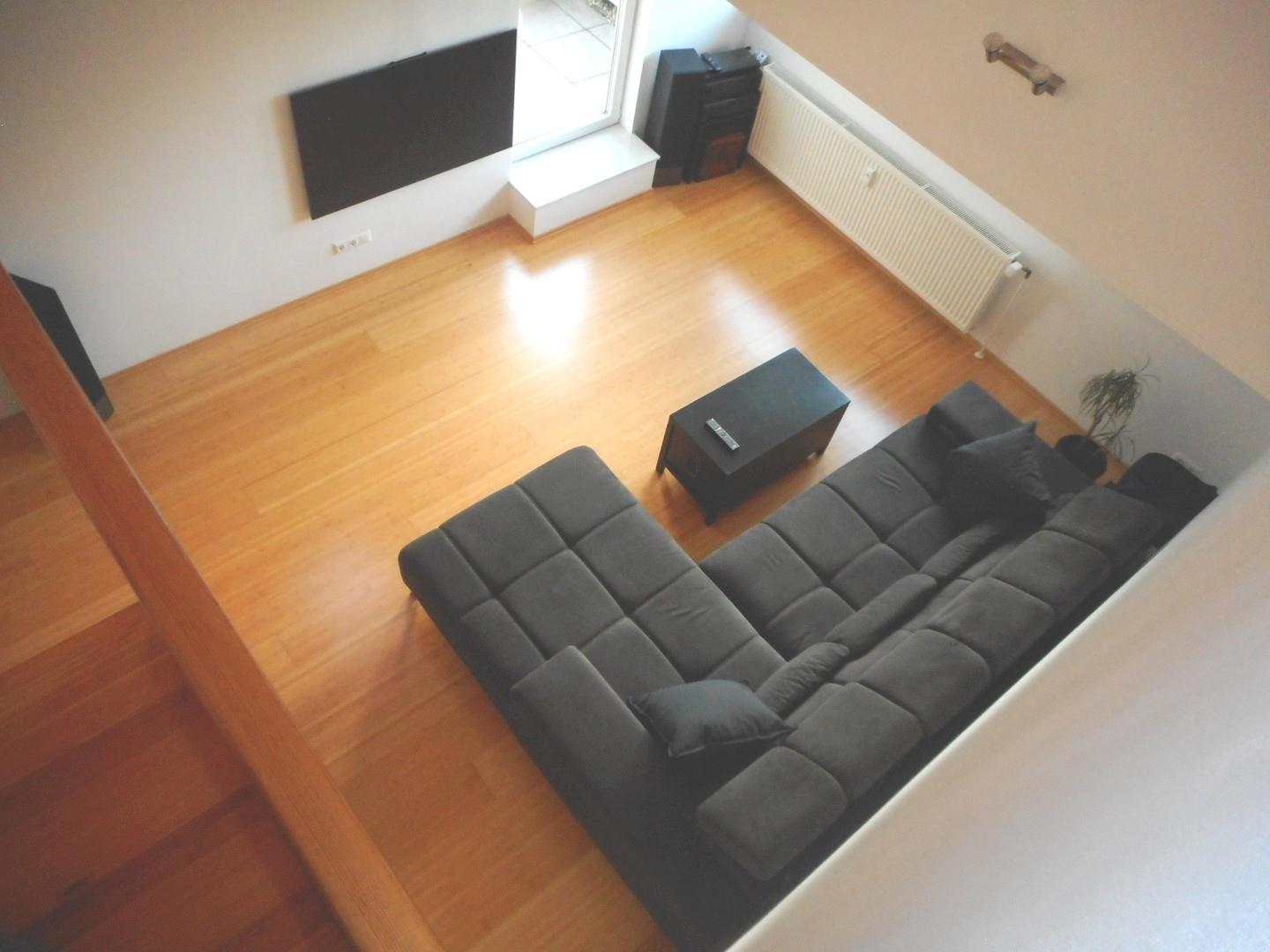 Wohnzimmer von der Galerie aus
