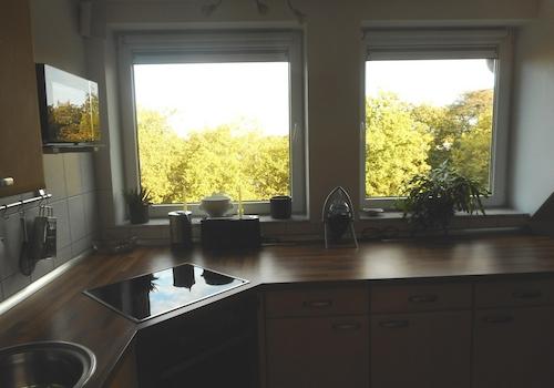 Blick aus dem Küchenfenster