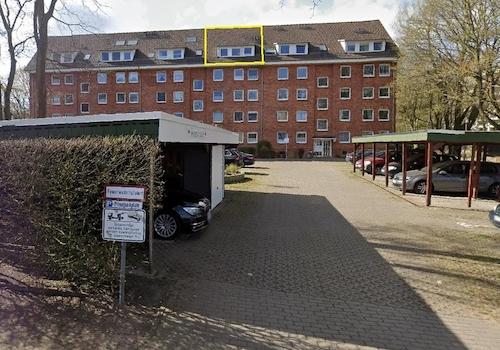 Strassenansicht Whg gelb