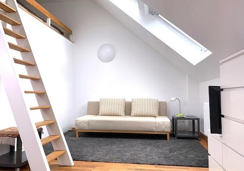 Wohnseite, Treppe zum Hochbett