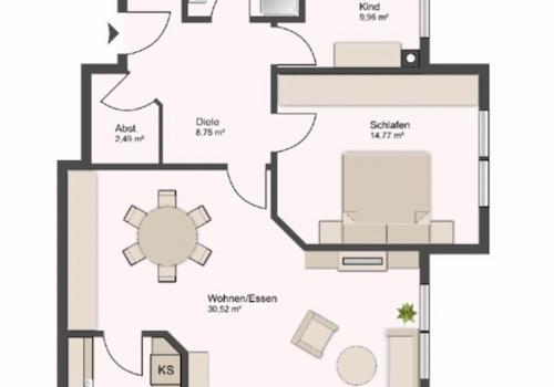 Grundriss der Wohnung