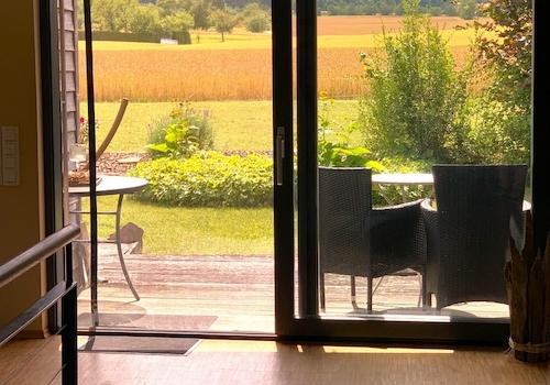 Blick auf die Terrasse