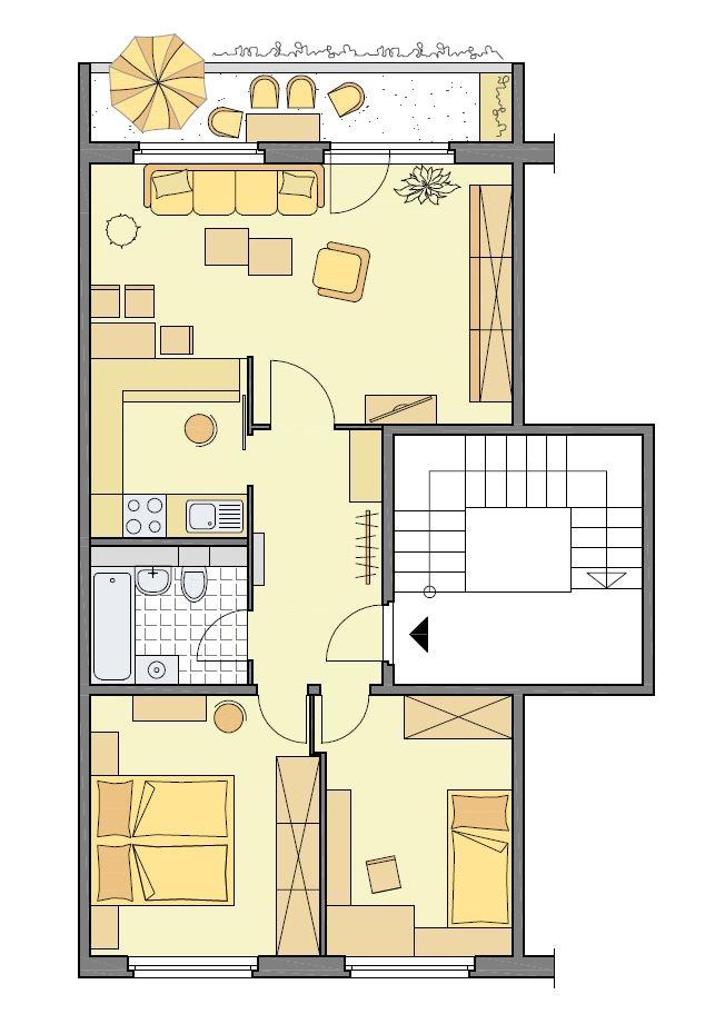 Grundriss möbliert