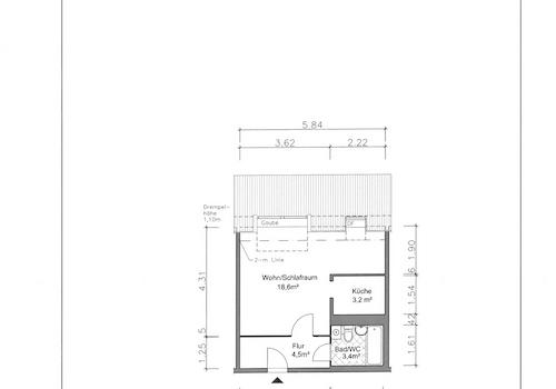 Grundriss mit Maßen
