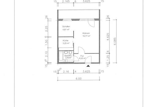 Grundriss vermaßt