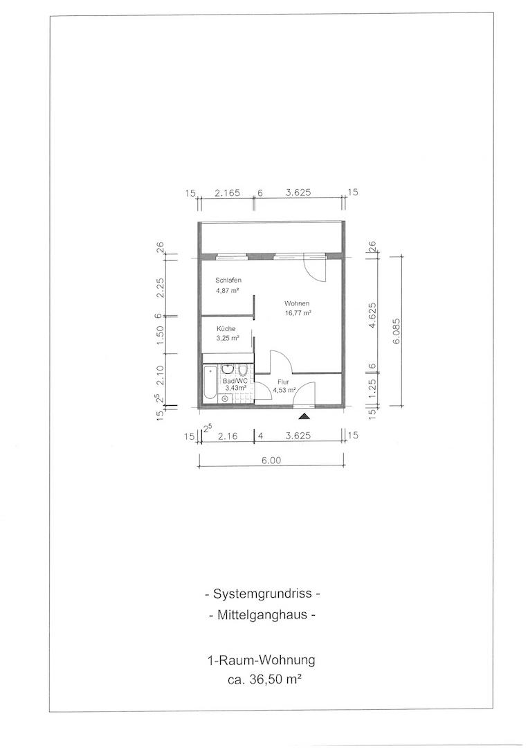 Grundriss vermaßt