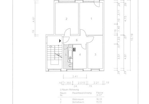Grundriss  mit Maßen