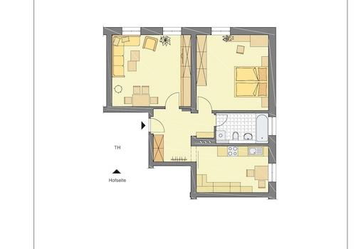Grundrisss möbliert
