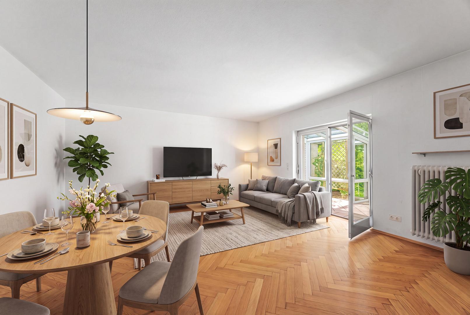 Wohnzimmer visualisiert