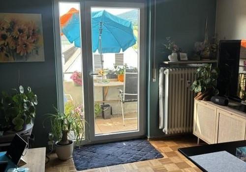 Balkon vom Wohnzimmer aus