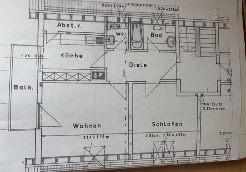 Grundriß der Wohnung
