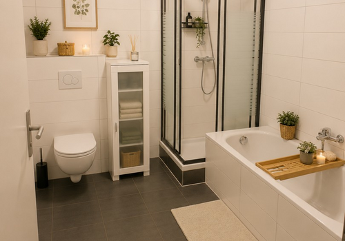 Badezimmer mit separate Dusche