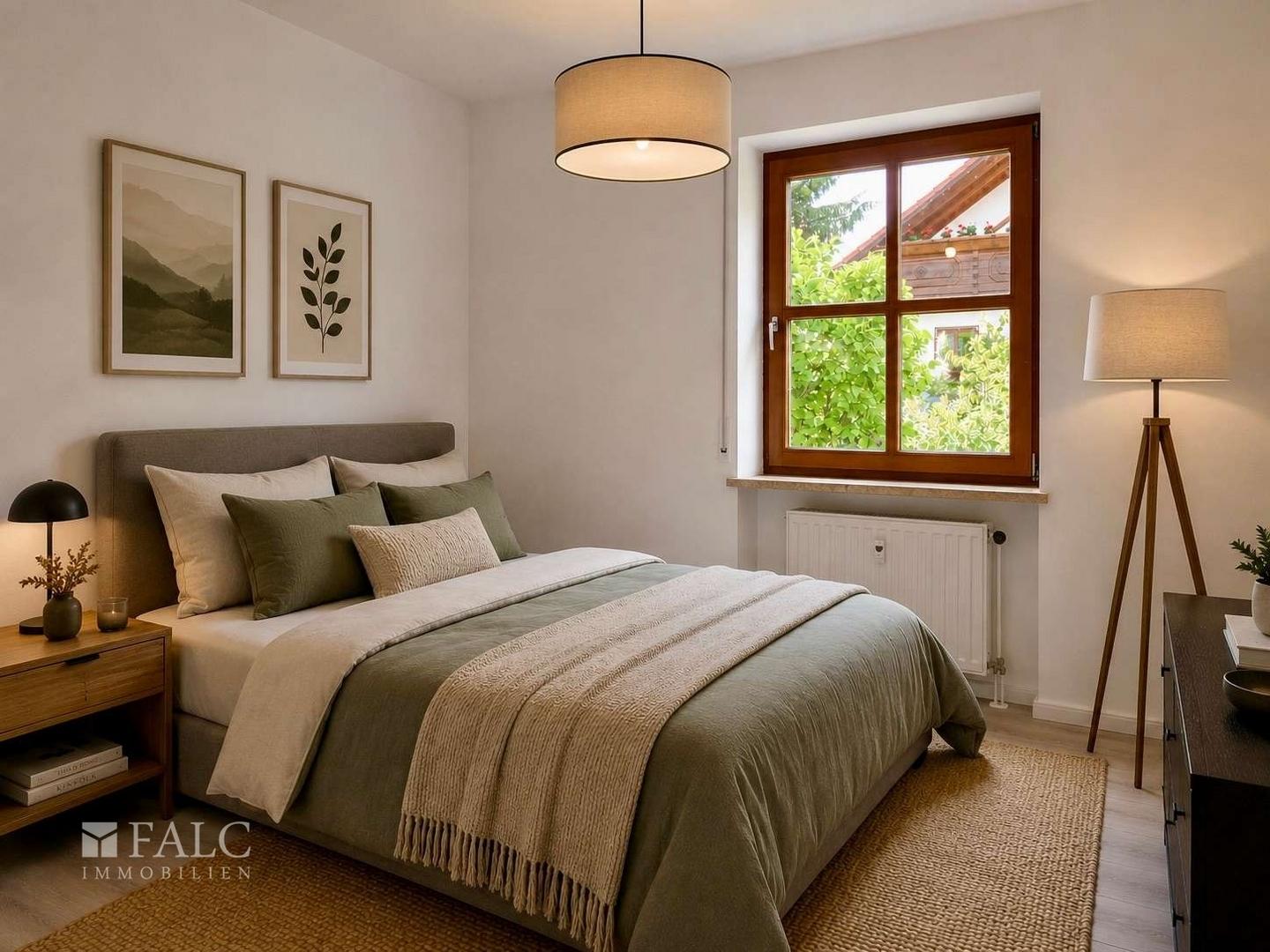Schlafzimmer 1 von 3 (Einrichtungsbeispiel)