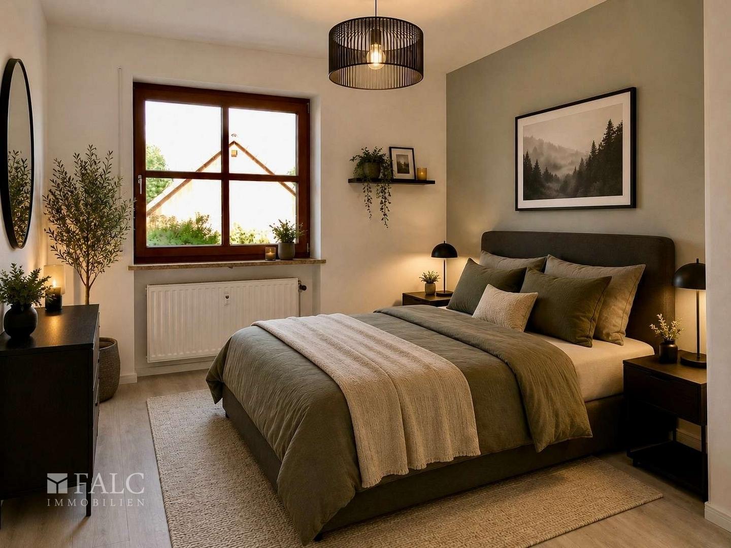 Schlafzimmer 2 von 3 (Einrichtungsbeispiel)