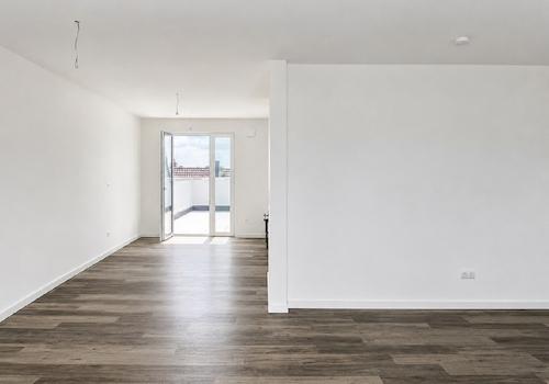 Küche mit Wohnbereich