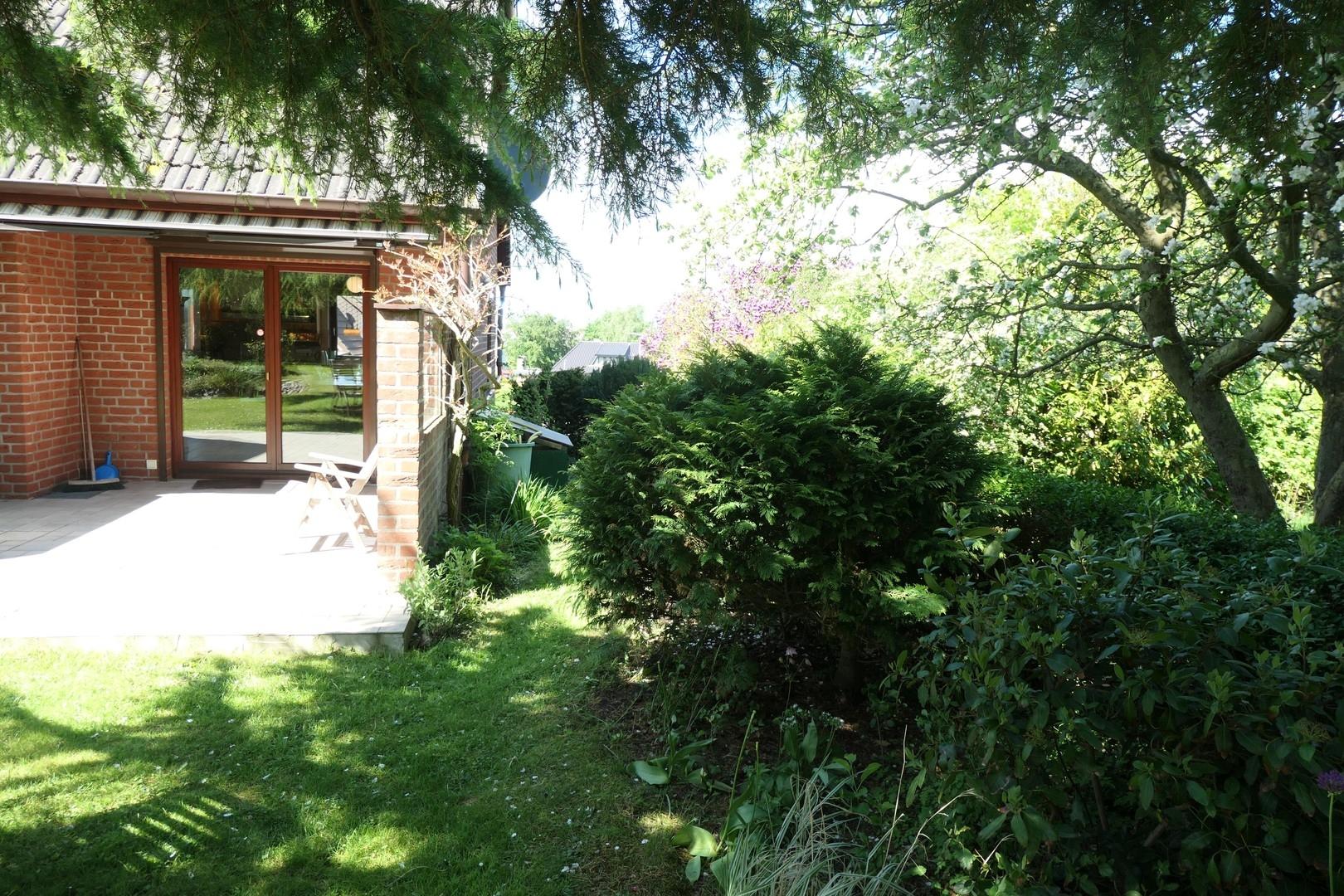 Ostseite des Gartens