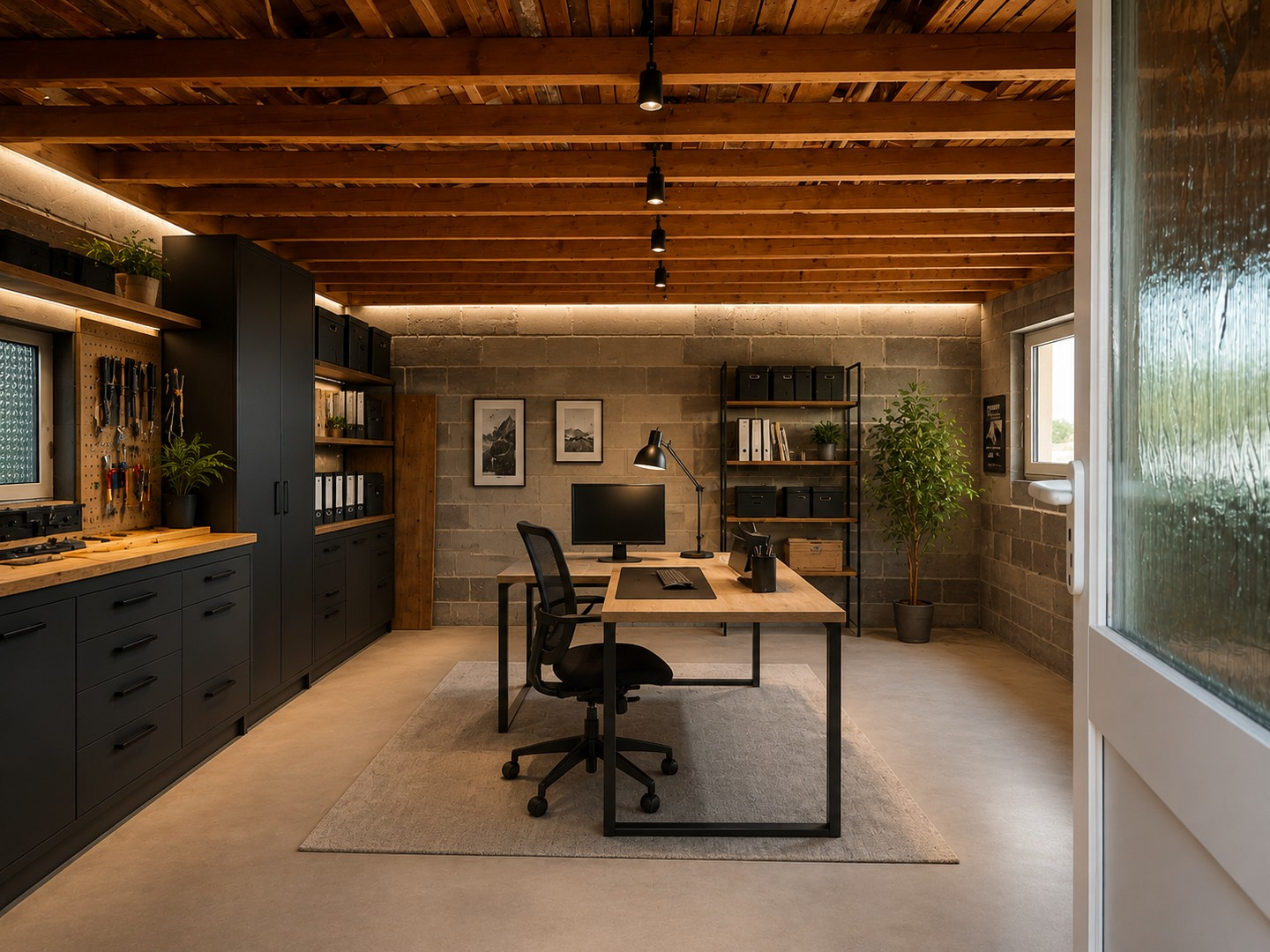 Studio über Garage (generiert)