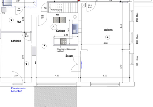 Grundriss der Wohnung
