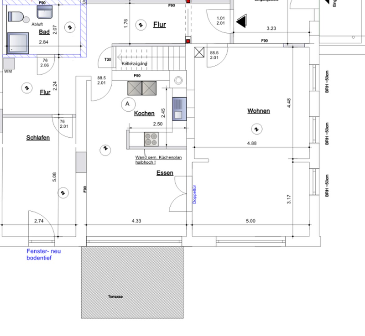 Grundriss der Wohnung