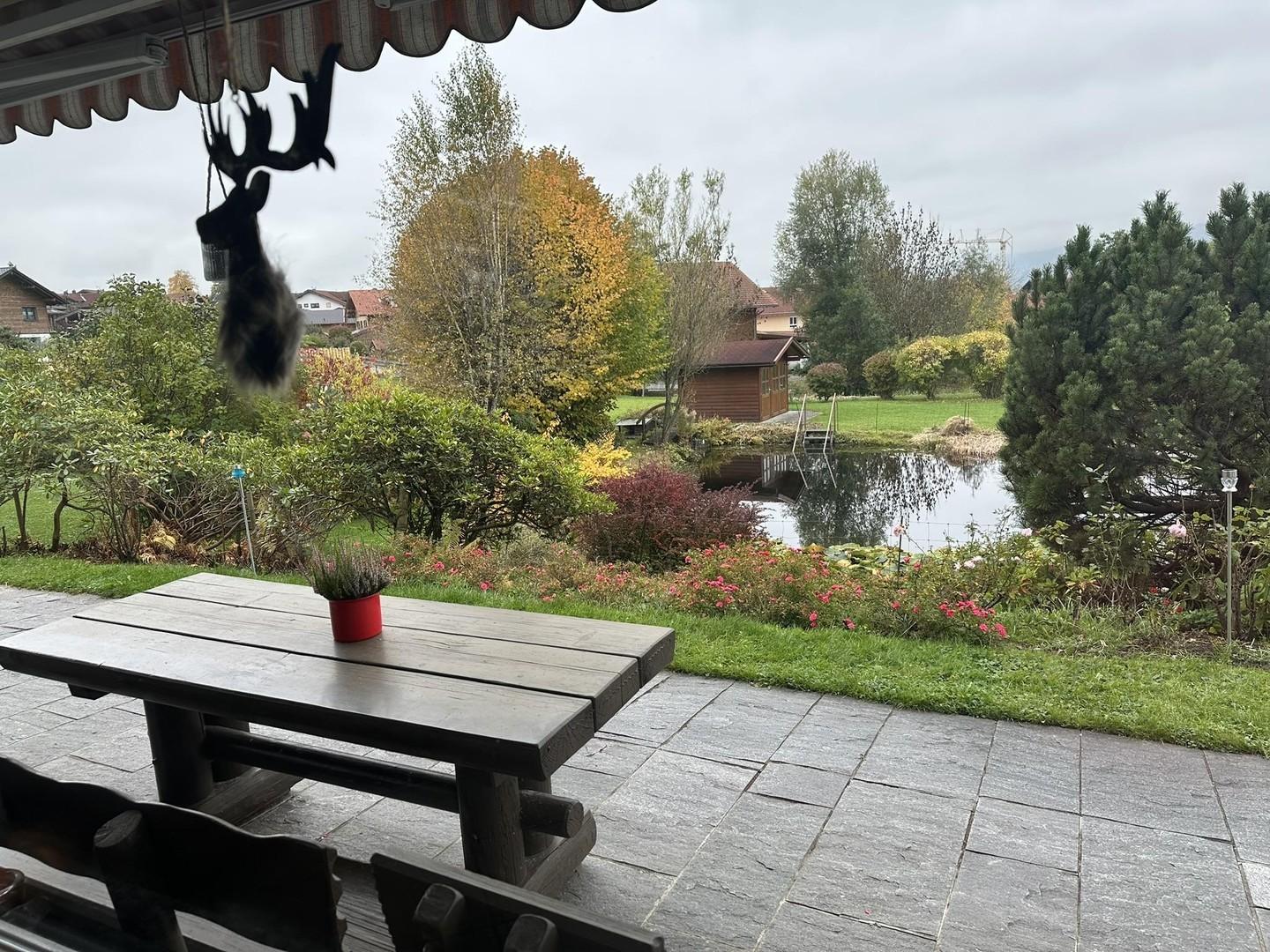 Terrasse Gartenblick