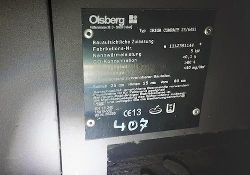 Typenschild Ofen EG