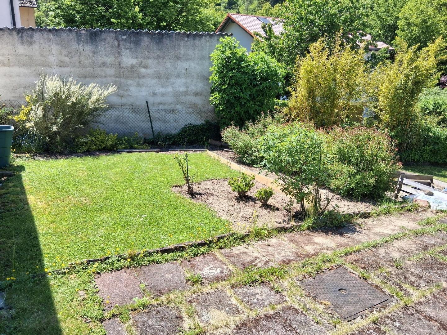 Garten hinter Anbau