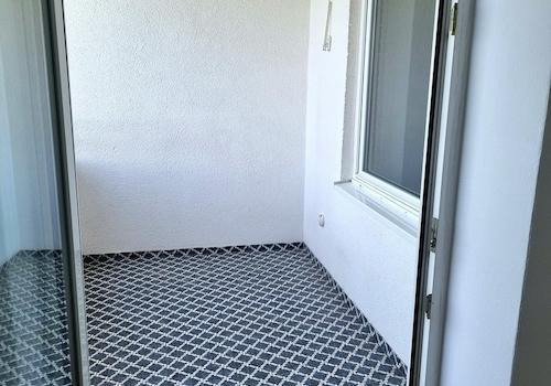Balkon vom Wohnzimmer aus