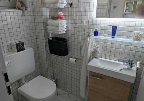 Gäste WC mit Dusche im Erdgeschoss