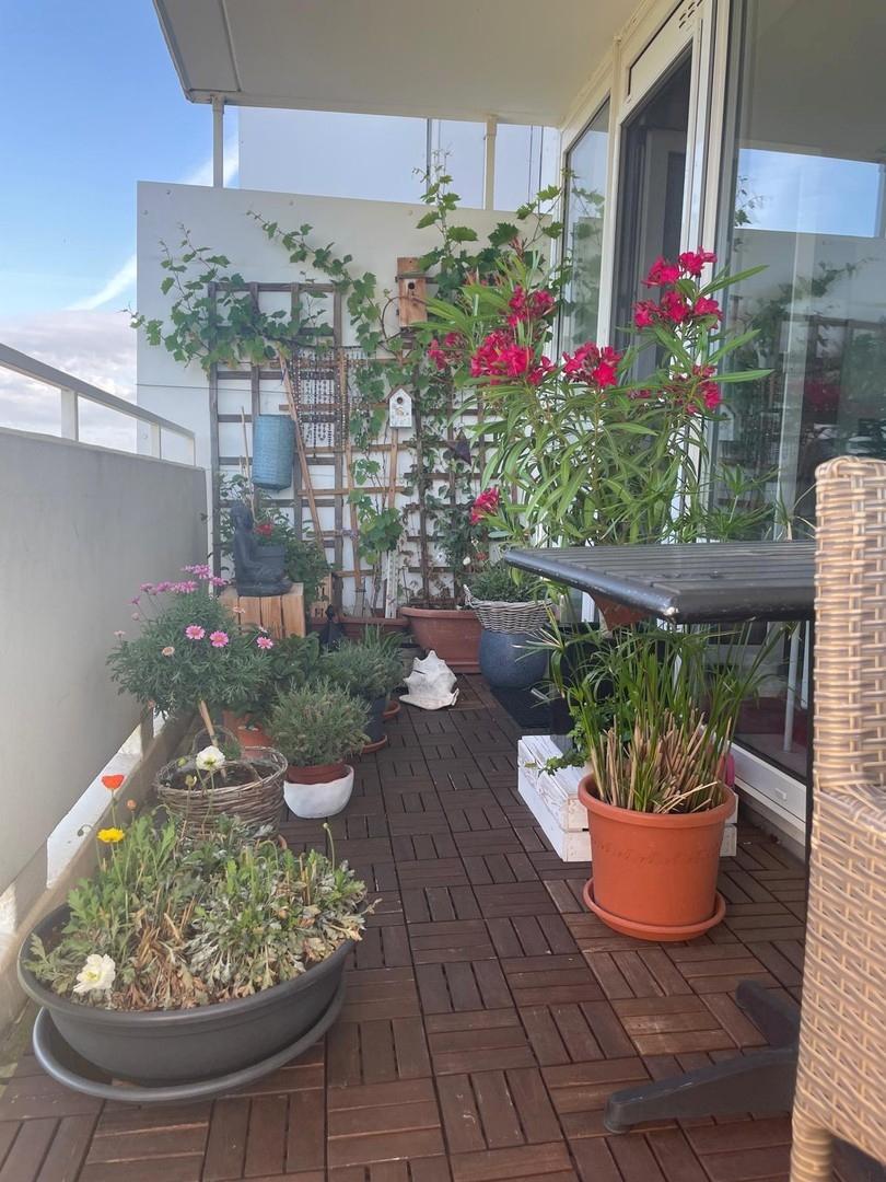 Balkon am Wohnzimmer