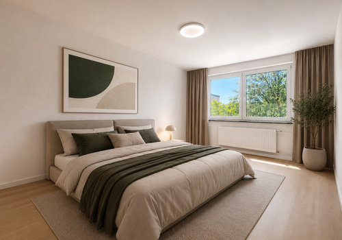 Schlafzimmer gestaged 