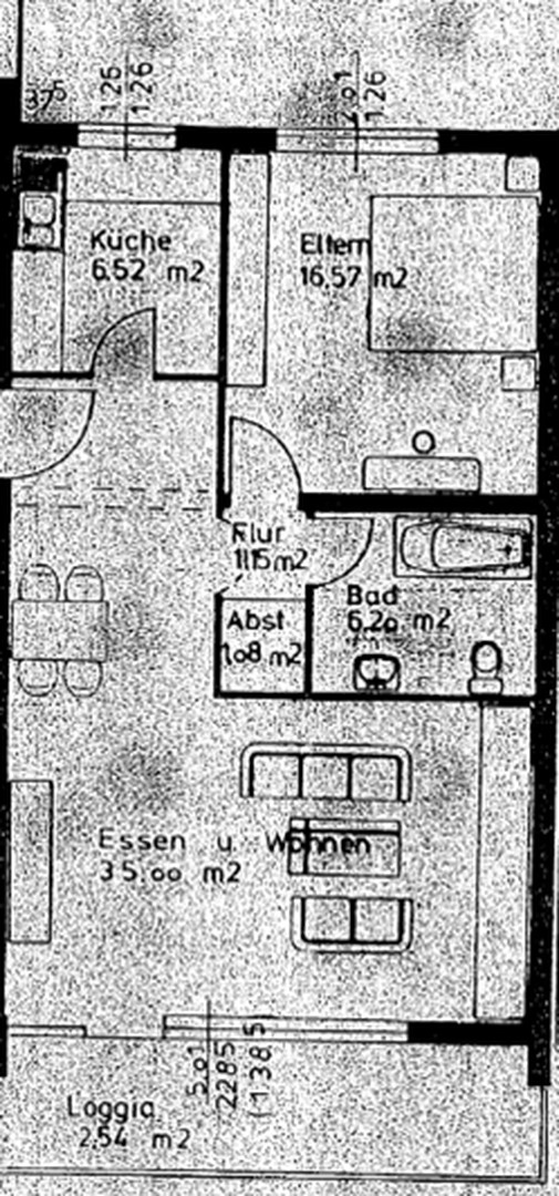 Ausschnitt Grundrisszeichnung