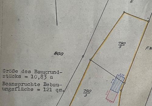 Lageplan mit Bauplatzreserve