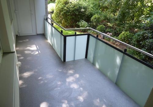 Balkon vom Wohnzimmer aus