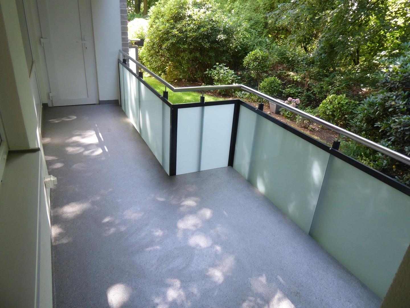 Balkon vom Wohnzimmer aus