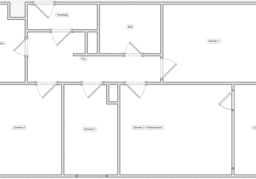 Grundriss mit Raumname