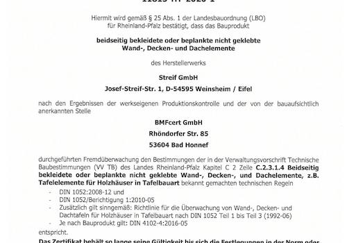 BMF-Übereinstimmungszertifikat