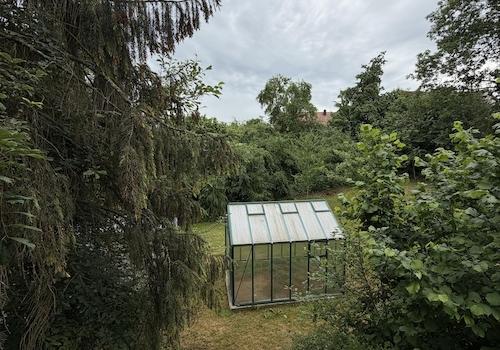 Ausblick Garten Balkon