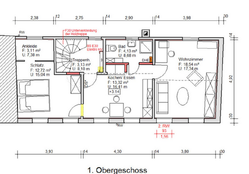 Grundriss 1 OG