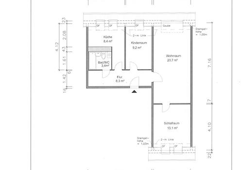 Grundriss bemaßt
