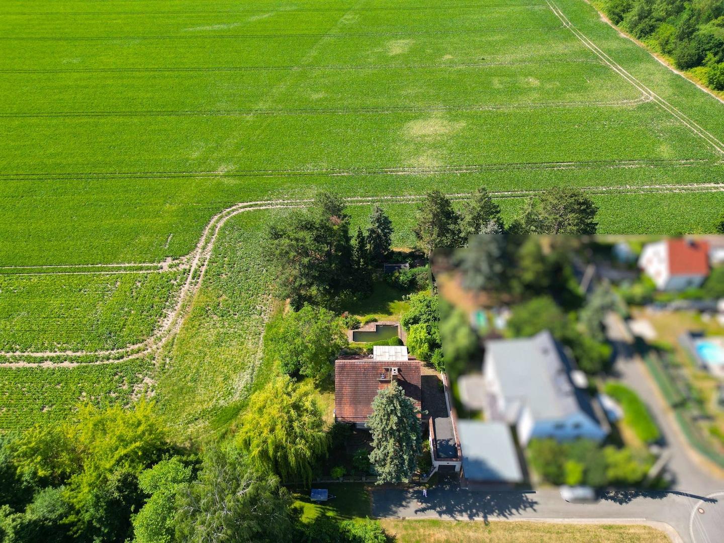 Ruhige Lage am Feld