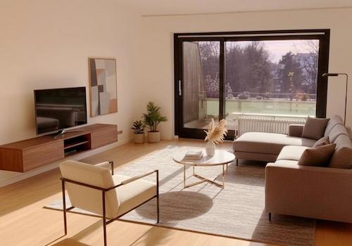 Wohnzimmer KI-generiert