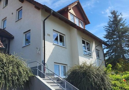 Treppe zum Haus