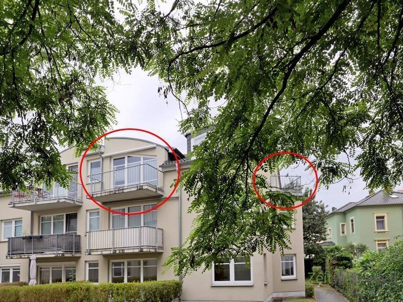Außenansicht mit Markierungen